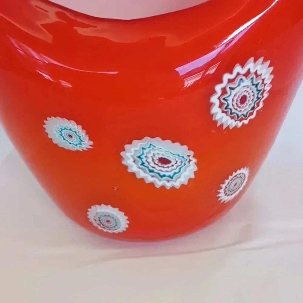 Vintage Mcm Murano Glass Basket - Picture 2 of 4